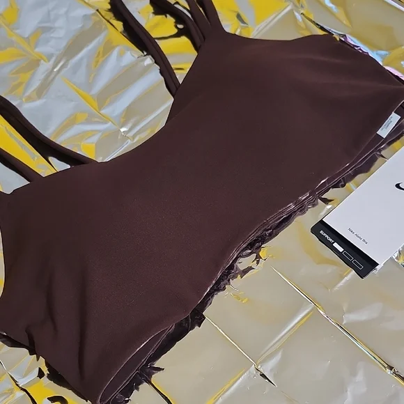 Nike Dark Brown Strappy Sports Bra - Picture 2 of 7